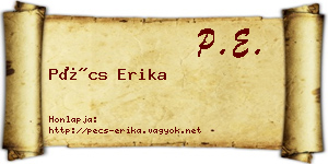 Pécs Erika névjegykártya